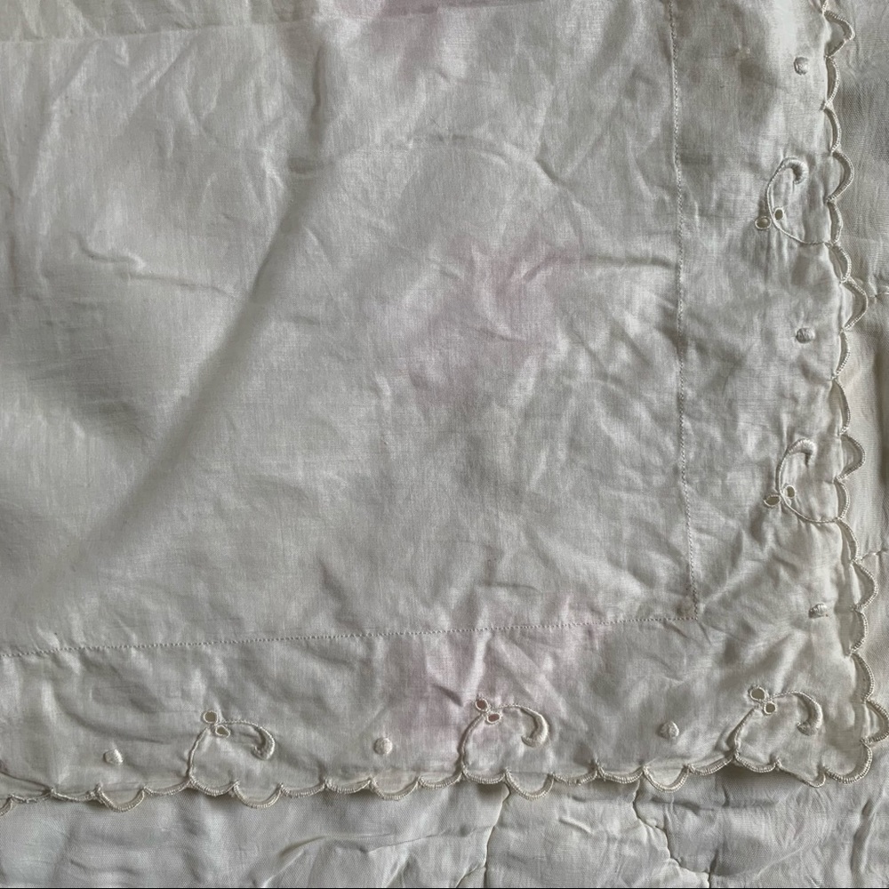 Antique Cotton Embroidered Mini Pillow Case